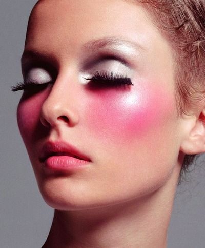 Pink Blush With Silver Eyeshadow