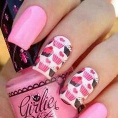 Pink Cupcake Nails