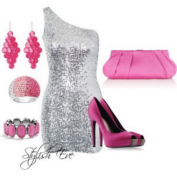 Pretty Pink Outfit Idea for Party