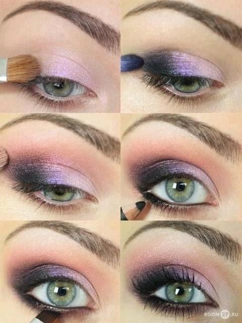 Purple Eye Makeup Tutorial for Blue Eyes
