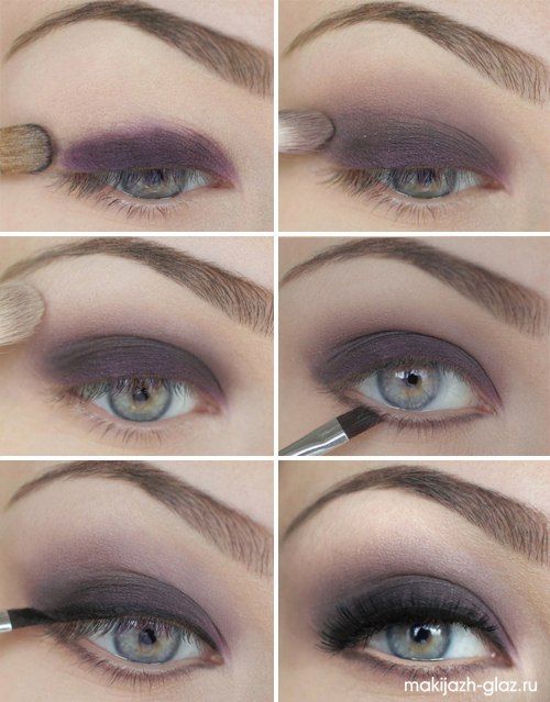 Purple Grey Smokey Eye Makeup Tutorial