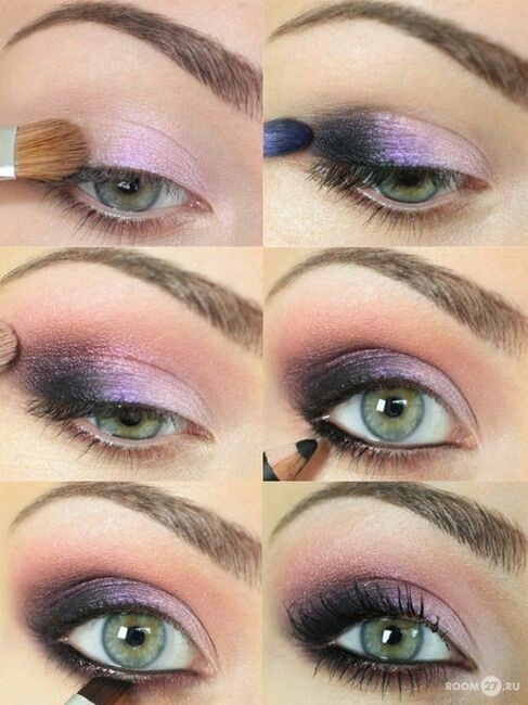 Purple and Pink Smokey Eye Makeup