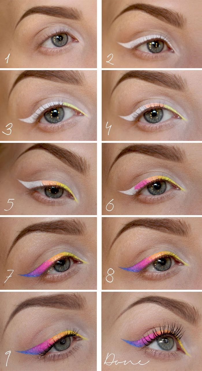 Rainbow Eyeliner Tutorial