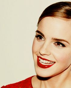 Red Lips on Emma Waston