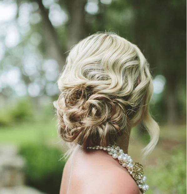Romantic Updo Hairstyle for Wedding