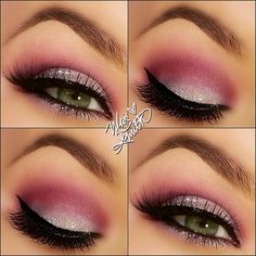 Shimmery Pink Eye Makeup Look