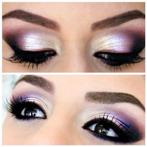 Shimmery Purple Eye Makeup