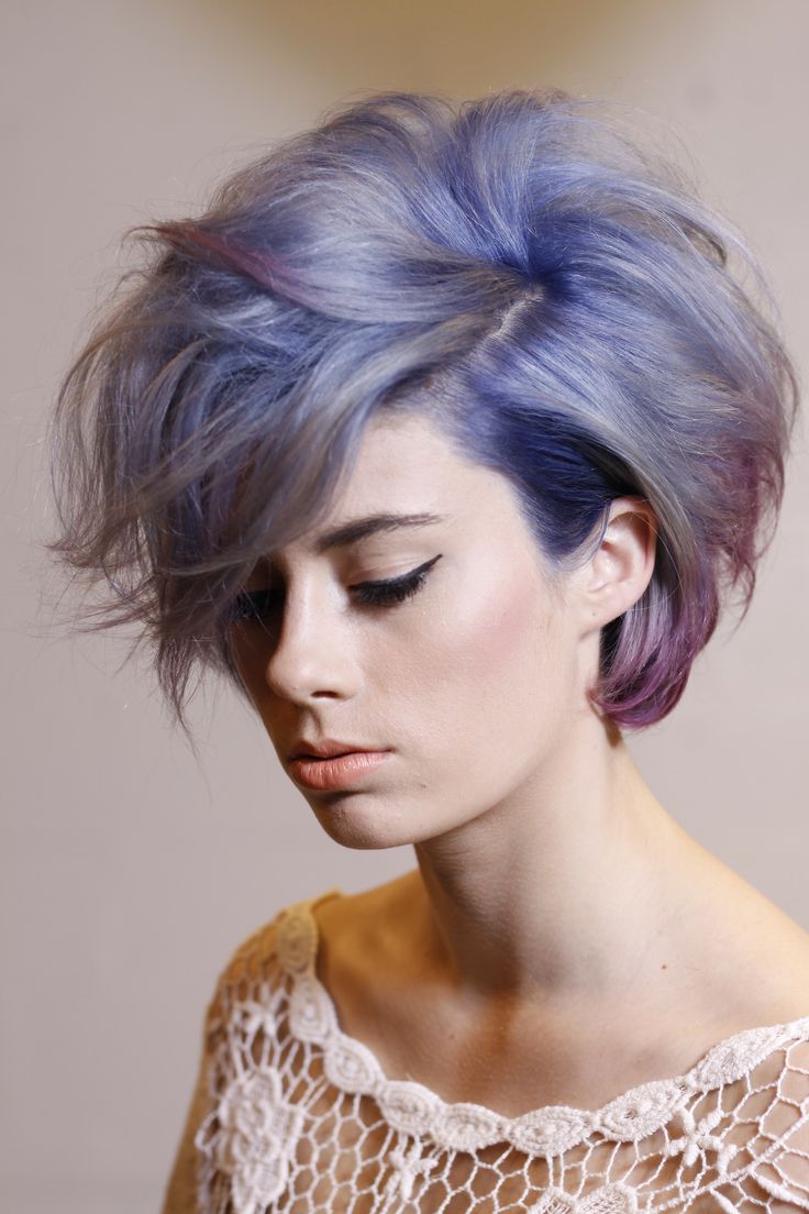Short Hair with Purple Highlights