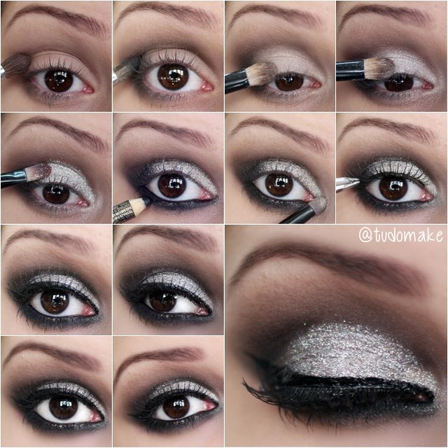 Silvery Shimmer Eye Makeup Tutorial