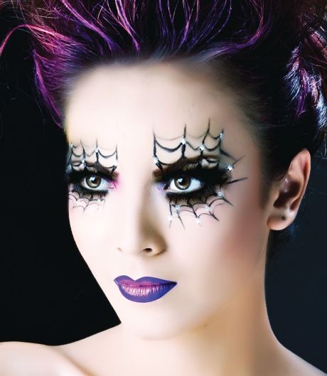 Spider Purple Lips Makeup