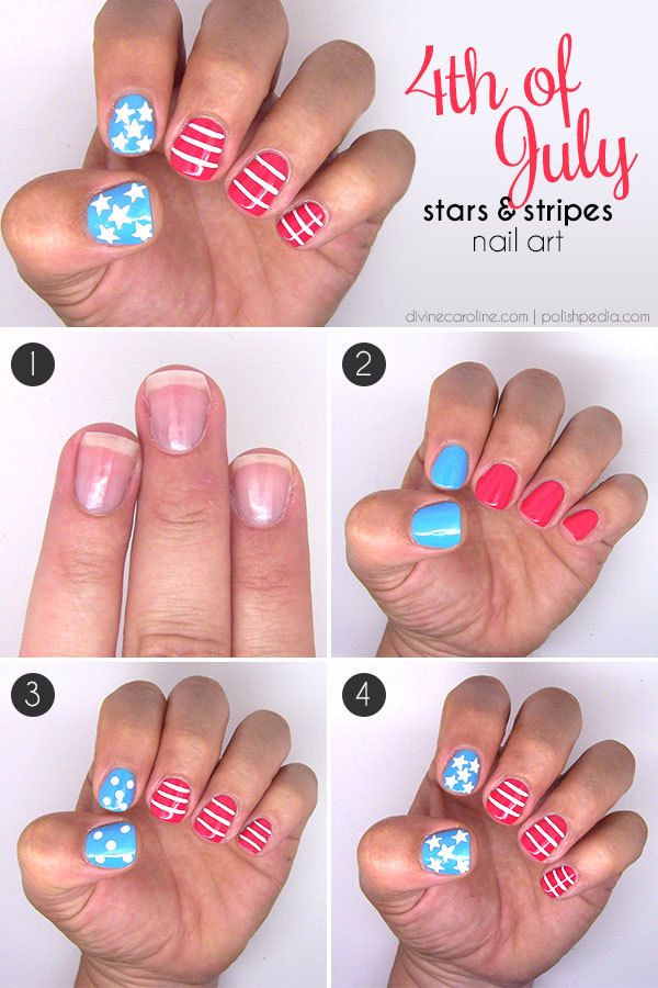 Star and Stripe Nails