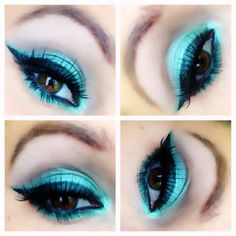 Tropical Teal Eye Makeup