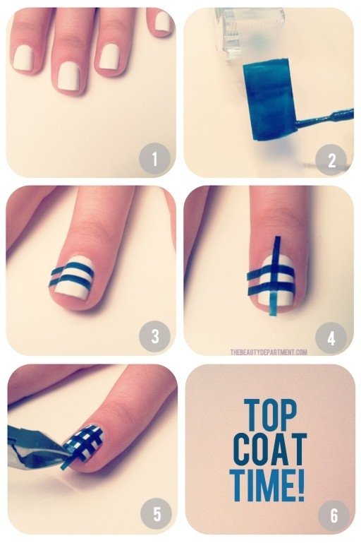 12 Ways to Make Colorful Nails With Scotch Tape Pretty Designs