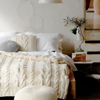 Winter Bedroom White Blanket