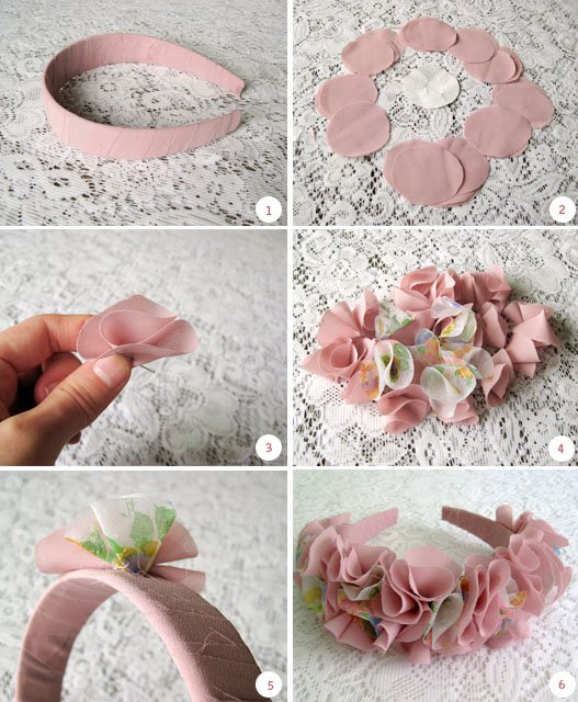 Adorable DIY Fabric Flower Headband
