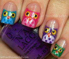 Angry Bird Nail Design for Clear Nails
