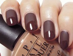 Chocolate Nail Design for French Manicure