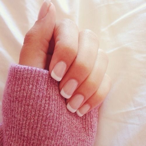 Classic Shellac French Manicure Design