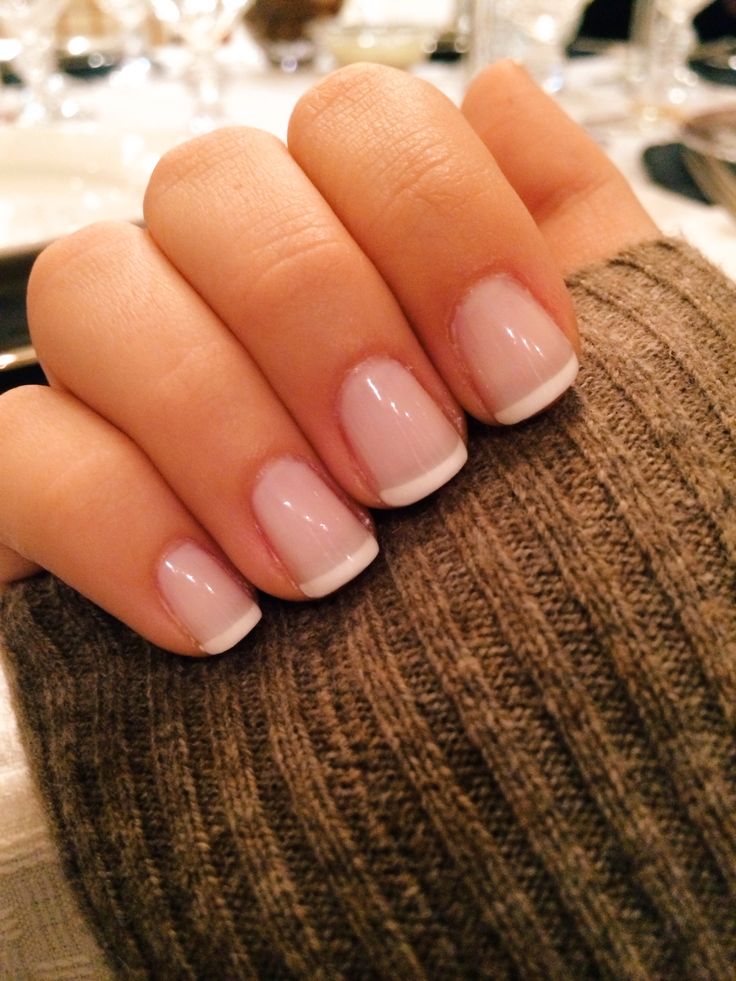 Classic White Tipped French Manicure Design