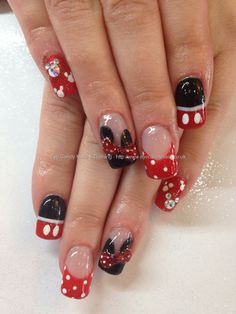 Clear Mickey Mouse Nails