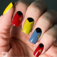 Colorful Star Trek Nail Design