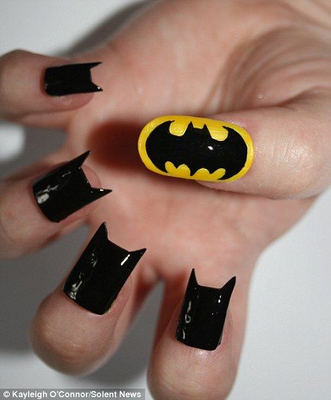 Cool Batman Nail Art Design