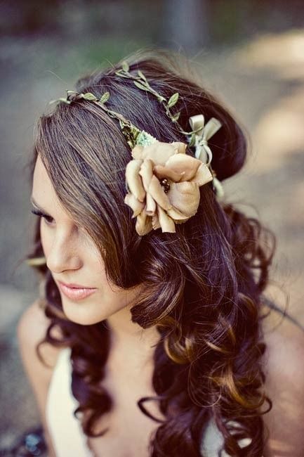 Curls with Flower Headband
