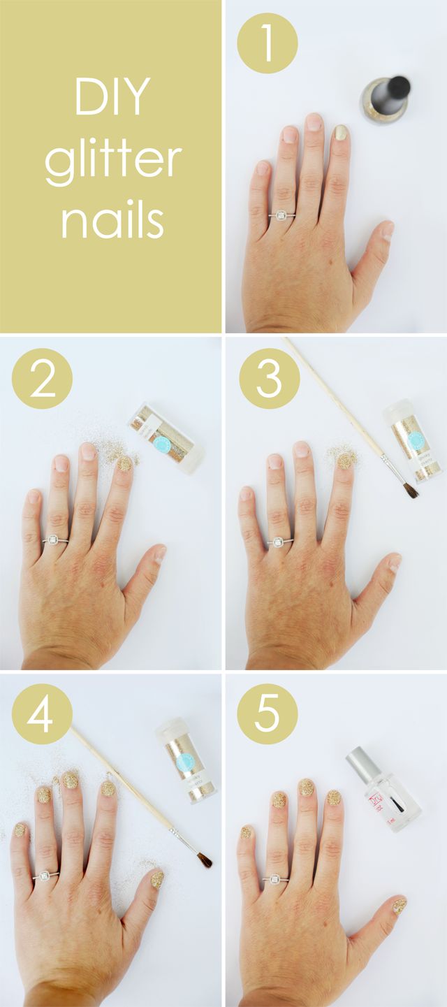 DIY Glitter Nails