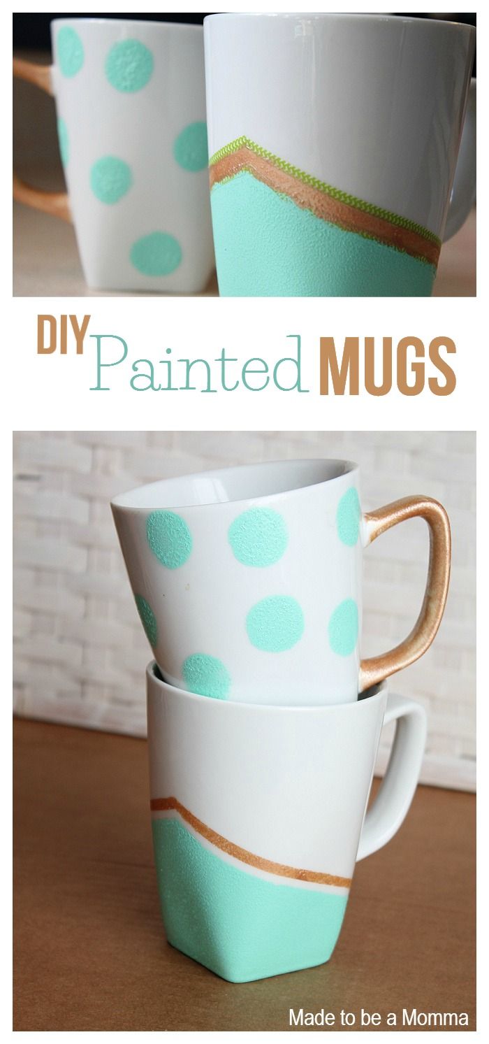 DIY Painted Mugs
