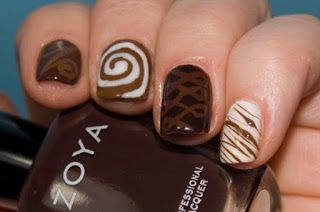 Delicious Chocolate Nail Design
