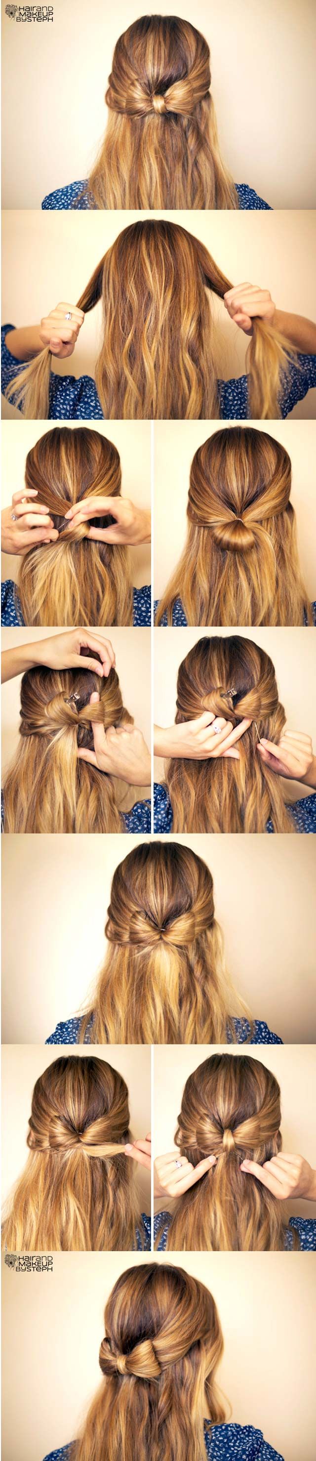 Easy Bow Hairstyle Tutorial