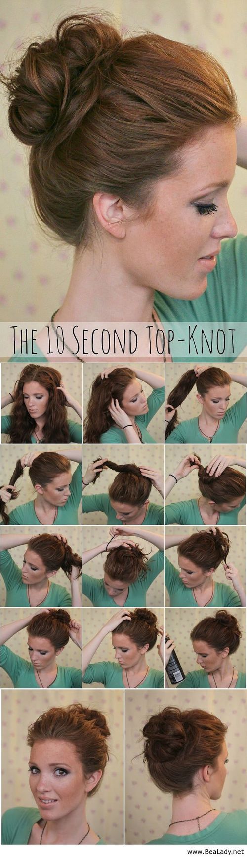 Easy Top Knot Hairstyle Tutorial
