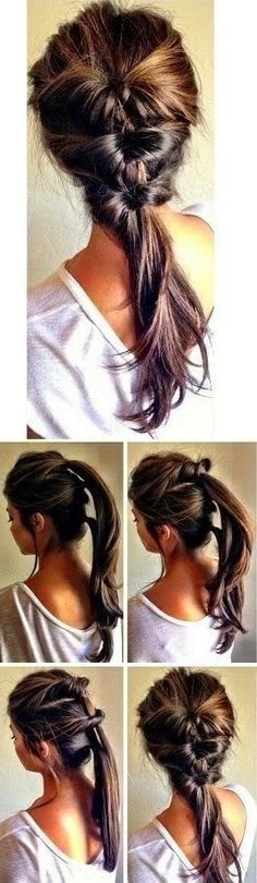 Easy Twisted Ponytail Hairstyle Tutorial