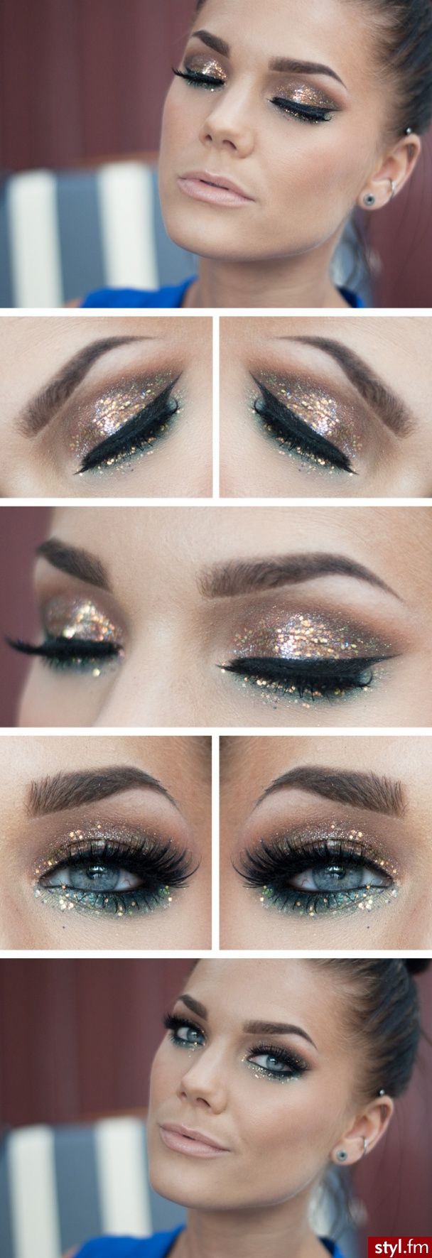 Glitter Eye Makeup for Fall 2014