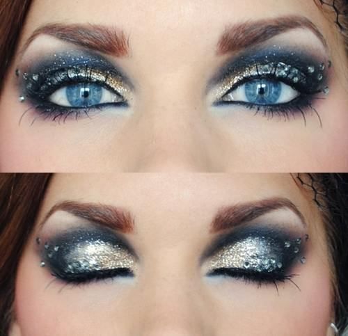Glittery Eyes for Party Eye Makeup
