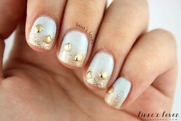 Gold Colored Nails