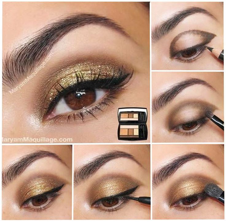 Golden Party Eye Makeup