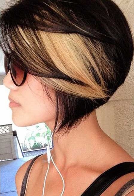 Highlighted Short Bob Hairstyle