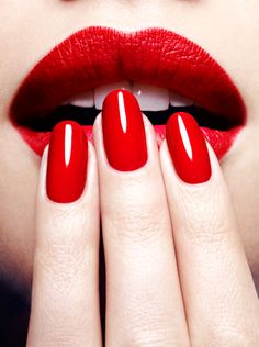 Hot Red Nails