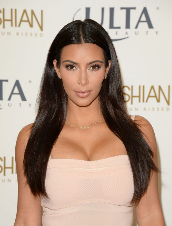Kim Kardashian's Straight Haircut with Layers