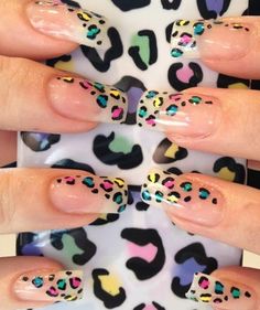 Leopard Nail Art Design for Clear Nails