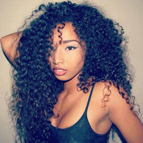 Long Curly Hairstyle for Black Hair