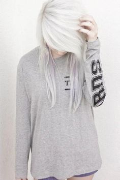 Long Layered White Hairstyle