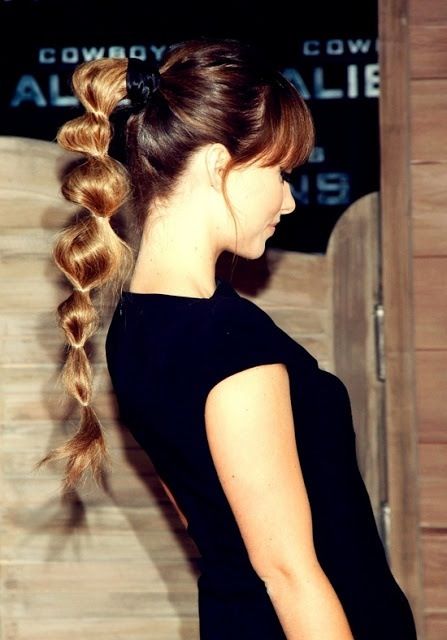 Lovely Bubble Ponytail Hairstyle