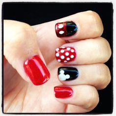 Lovely Mickey Mouse Nails