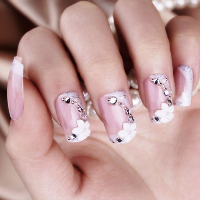 Lovely Wedding Nail Design