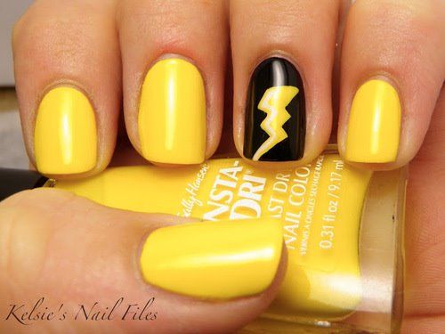 Matte Yellow Nail Design