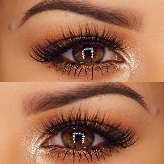 Neutral Eye Shadow with Long Curly Lashes