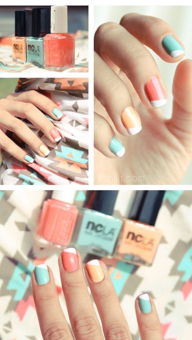 Pastel Colored Nails
