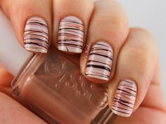 Patterned Chocolate Nail Design